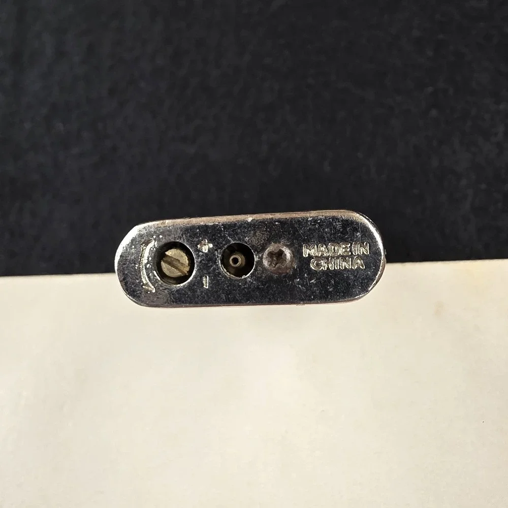 Vtg Jiangjun Windproof Lighter Silver Tone Eagle Emblem Since 1977 Collectible